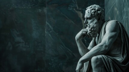 Philosopher Statue Embodies Stoic Philosophy