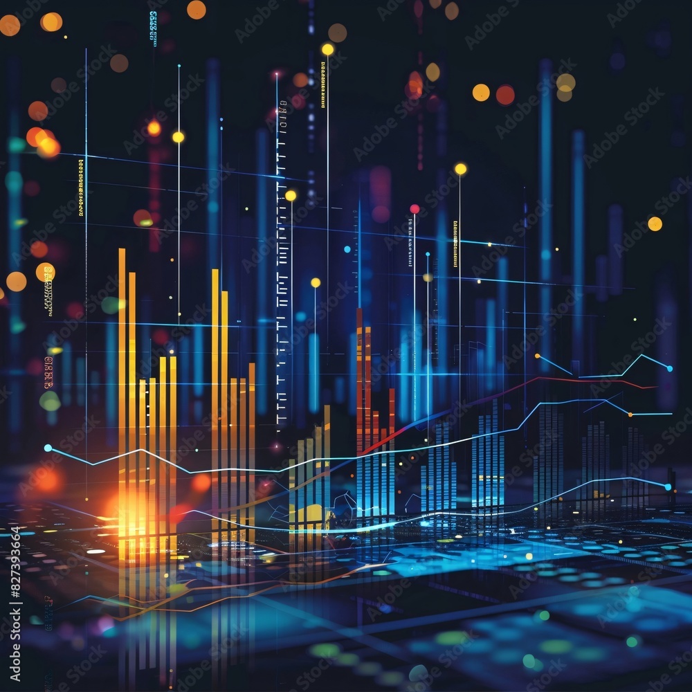 Poster cyber data visualization: a digital business dashboard