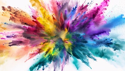 Vibrant Explosion of Colorful Paint