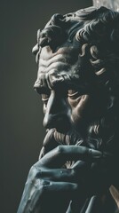 Philosopher Statue Embodies Stoic Philosophy