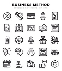 Business Method web icons in Lineal style.