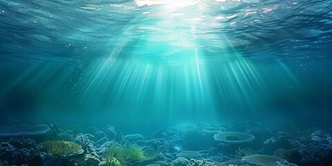Fototapeta premium Underwater Photography of a Sunbeam