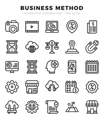 icons set. Business Method for web. app. vector illustration.