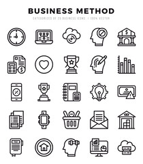 Business Method Lineal icons. Vector Lineal illustration.