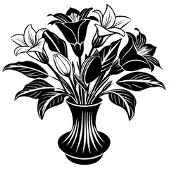 Alstroemerias and Calla Lilies in a Vase