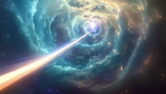 The soft trill of a flute represents the delicate neutrino floating through space.