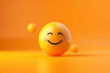 Fototapeta premium Happy smiley face - icon. Beautiful simple AI generated image in 4K, unique.