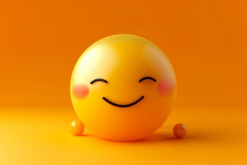 Happy smiley face - icon. Beautiful simple AI generated image in 4K, unique.