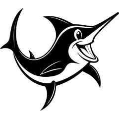 shark vector silhouette illustration