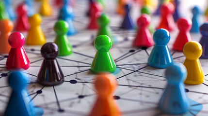 Teamwork network and community concept 