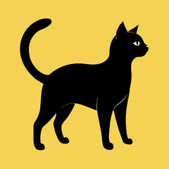 cat vector silhouette illustration