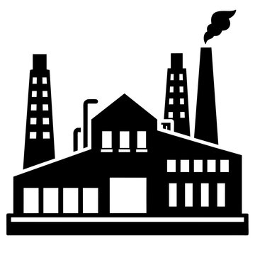 recommend clip art: factory vector silhouette illustration