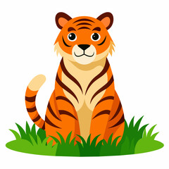 tiger cartoon vector illustration