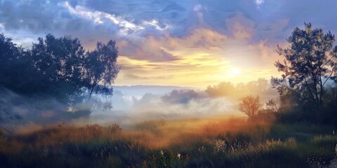 Obraz premium AI generated illustration of unseen Central Ohio landscapes