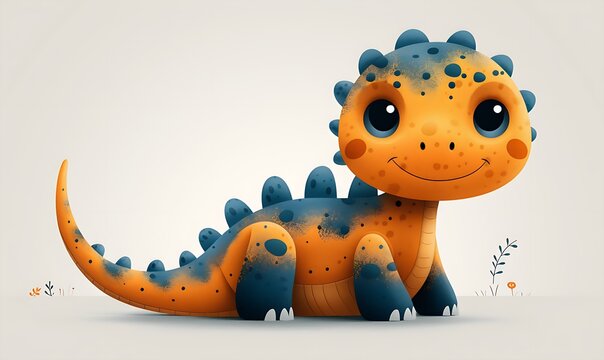 A derpy dinosaur character designed for a sticker