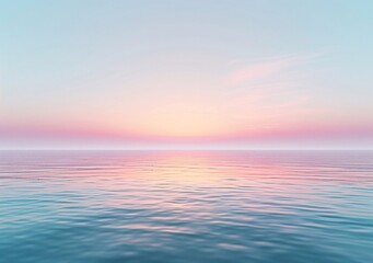 Obraz premium Serene Sunrise over a Calm Ocean