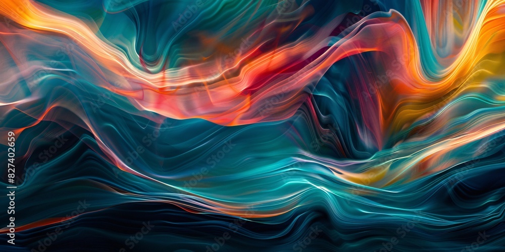 Poster artistic abstraction: vibrant motion blur background