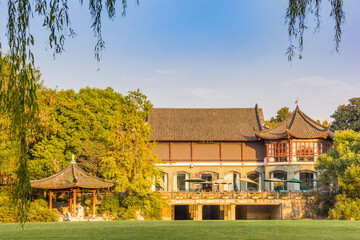 Historic house on the banks of the West Lake in Hangzhou, China