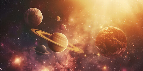 Solar system planets sun earth jupiter planet poster astrology saturn stars Space wallpaper