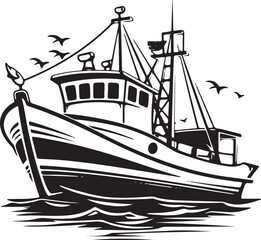 Fishing Boat Vector Illustration
