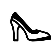 High Heel Shoe Line Icon