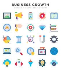 Business Growth icon pack for your website. mobile. presentation. and logo design.