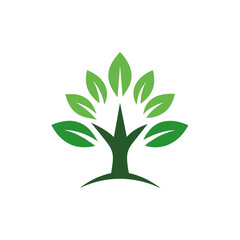 A tree icon logo, featuring a modern stylish shape 2
