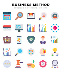 Business Method Flat icons. Vector Flat illustration.