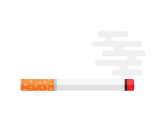 Cigarette icon in flat style. Smoking vector illustration on isolated background. Tobacco sign business concept.