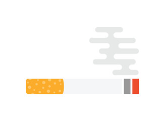 Cigarette icon in flat style. Smoking vector illustration on isolated background. Tobacco sign business concept.