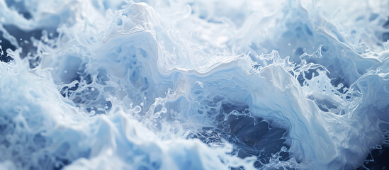 Obraz premium background with splashes of foamy blue waves