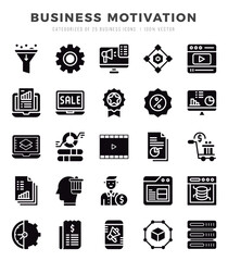 Business Motivation icon pack for your website. mobile. presentation. and logo design.