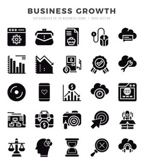 Business Growth icon pack for your website. mobile. presentation. and logo design.