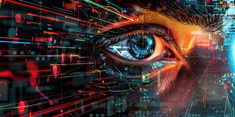 Social Engineering on social media a Abstract representation of lying.