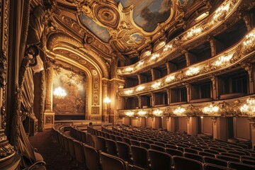 A luxurious opera house in a classical style look , AI generated