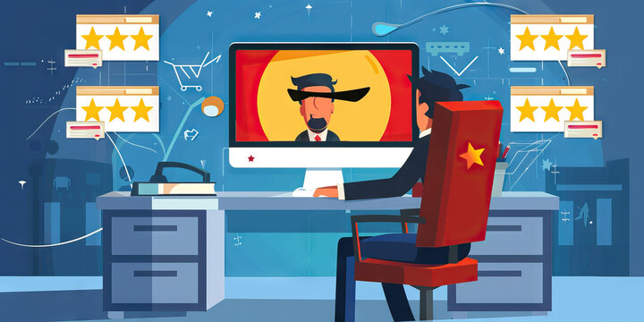 Fake Online Reviews: An image showing how fraudsters create fake online reviews to deceive consumers and manipulate their purchasing decisions