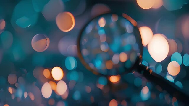 A magnifying glass reveals a hidden world of quanta with countless particles and their interactions waiting to be discovered.