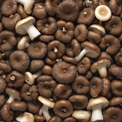 Brown fresh shiitake mushrooms for a delicious recipe 
