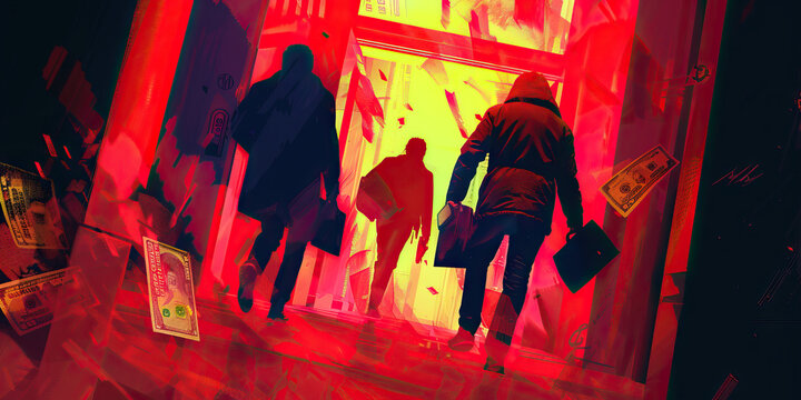 Account Takeover: An illustration of an account takeover attack, where fraudsters gain unauthorized access to a victim's account and make unauthorized transactions