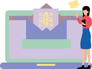 Mail is protected by a QR code.