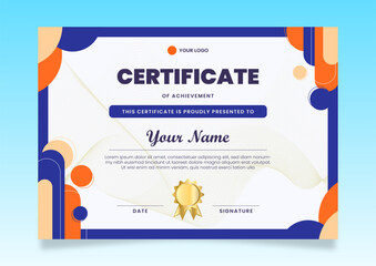 modern certificate template colorfull luxury