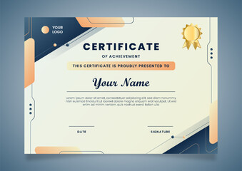 modern certificate template colorfull luxury
