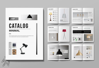 Minimal lamp Catalog Design Template