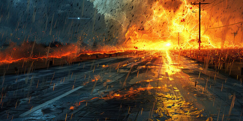 Hailstorm Warning: An image of a weather warning or alert for a hailstorm, emphasizing the importance of taking shelter and staying safe during severe weather events