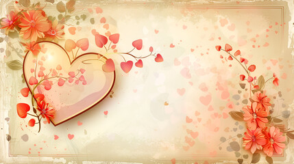 A background for a love greeting card with hearts Sentimental Emotion Romantic with peach background
