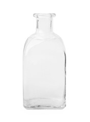 Vinegar in glass bottle isolated on white