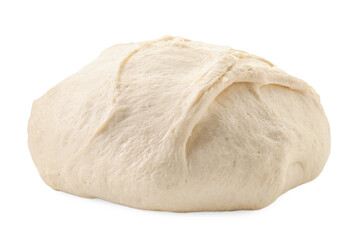Fresh raw homemade dough isolated on white