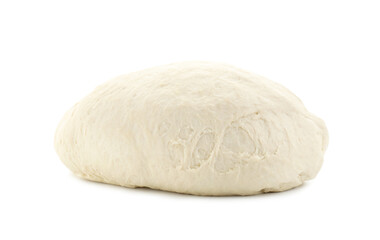 Fresh raw homemade dough isolated on white