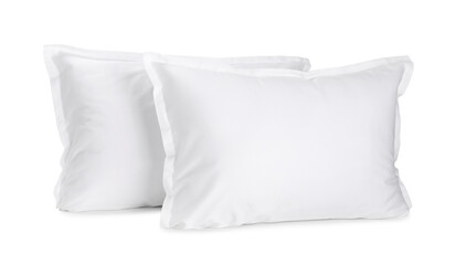 Two new soft pillows isolated on white