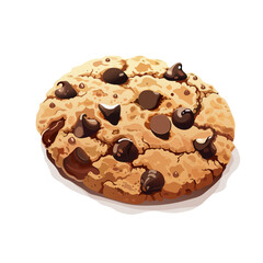 cookies with chocolate chips. Cookie day isolated vector illustration, logo, icon